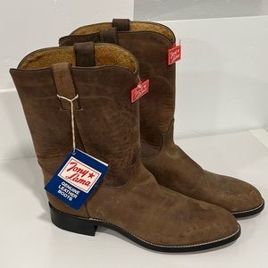 NWT Tony Lama Western Roper Cowboy Boots 9D